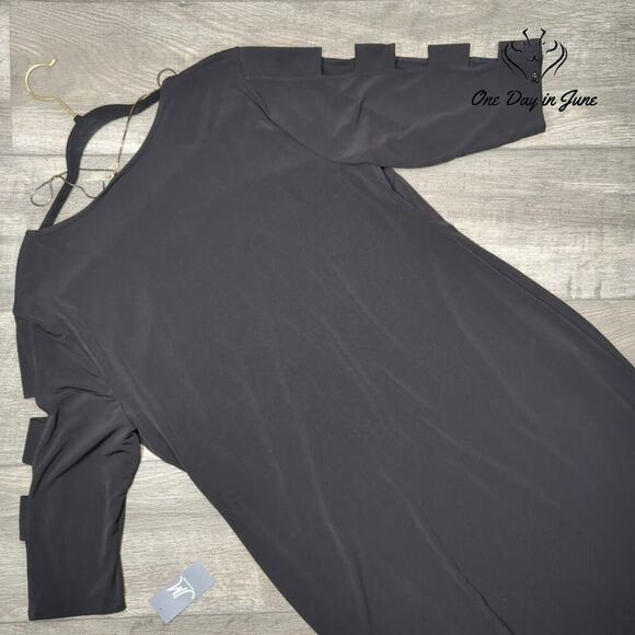 JM Collection 3/4 Ladder Sleeve Mini Dress Size XL - Picture 7 of 7